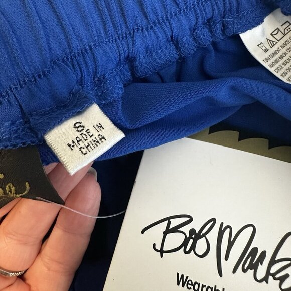 Bob Mackie Wearable Art Lagenlook Wide Leg Stretch trouser Pant Small‎ Blue NWT - Picture 8 of 13